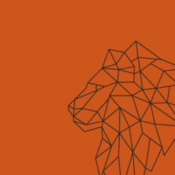 Zitzaq zitzak Oranje Geometrische Zwarte Leeuw